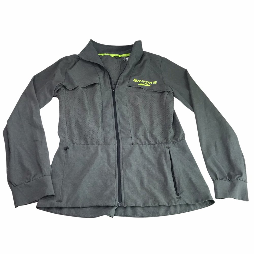 Brooks Gray Running Jacket, Lightweight Small - image 1